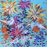 Garden Show by Claire West, Painting, Acrylic on canvas