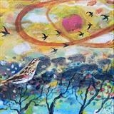 Home to Roost by Claire West, Painting, Acrylic on canvas